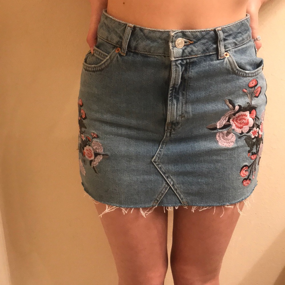Topshop denim skirt